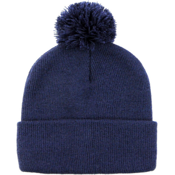 Pom Pom Roll Up Plain Beanies