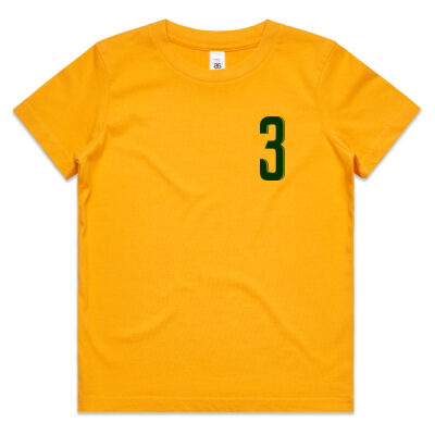 Customisable - Australia - Youth Tee - Gold Thumbnail