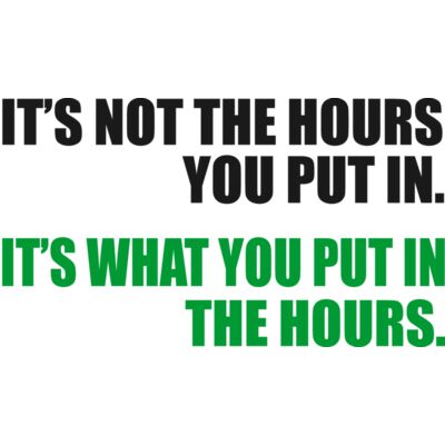 Its not the hours you put in Thumbnail