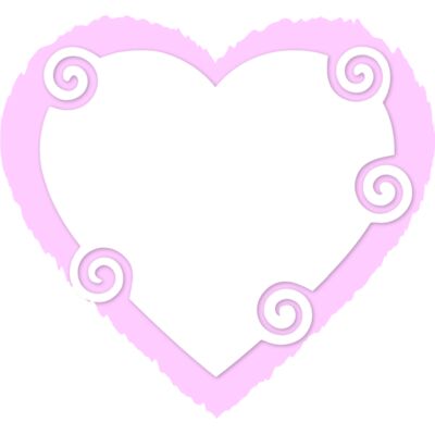 Pale pink fancy love heart Thumbnail