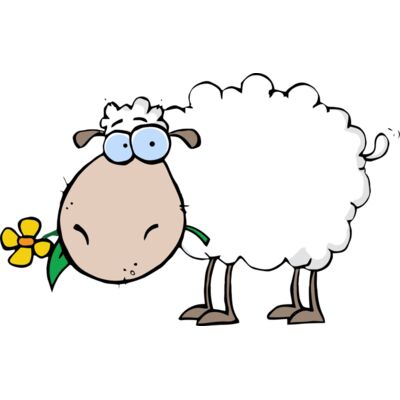 Sheep with flower Thumbnail