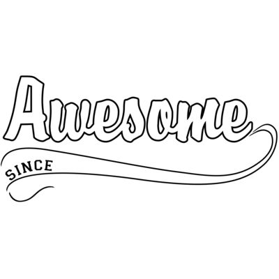 Awesome Since white Thumbnail