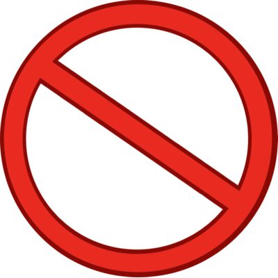 Red NO or STOP Thumbnail