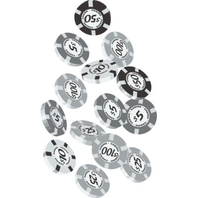 Casino chips black white Thumbnail