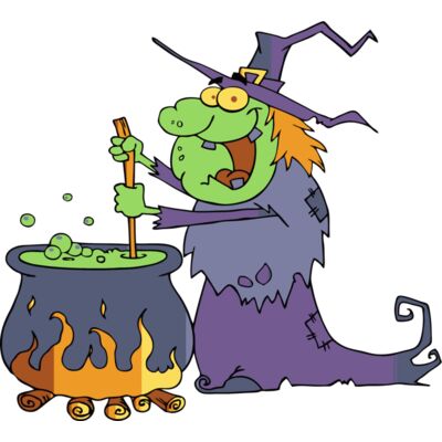 Witch with cauldron Thumbnail