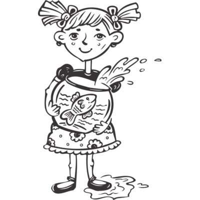 Girl holding fish bowl Thumbnail