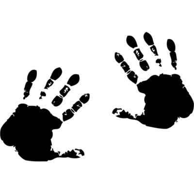 Hand prints x2 black Thumbnail