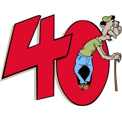40th birthday image with old man  Thumbnail