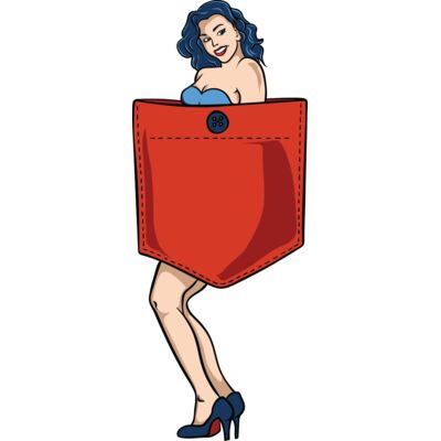 Pin up girl pocket Thumbnail