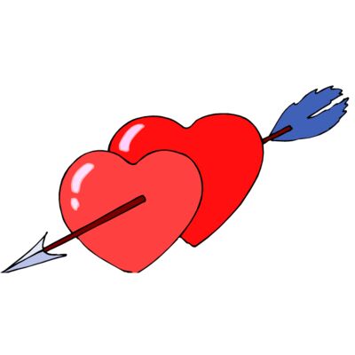 Double love heart with arrow Thumbnail